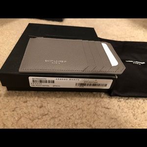 Saint Laurent 5 Fragments zip pouch in gray